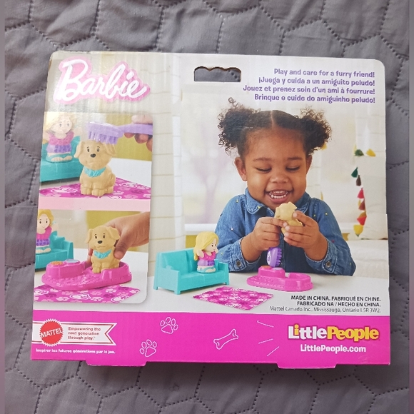 Fisher Price BARBIE, Little People Barbie Pet Sitter Dog Playset Toy Figures New - Picture 5 of 8
